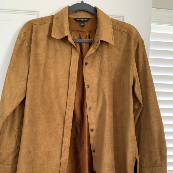Women’s Banana Republic Oversized Vegan Suede Top in “Horse Hair” - Picture 3 of 5